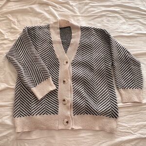 Striped Cardigan Sweater